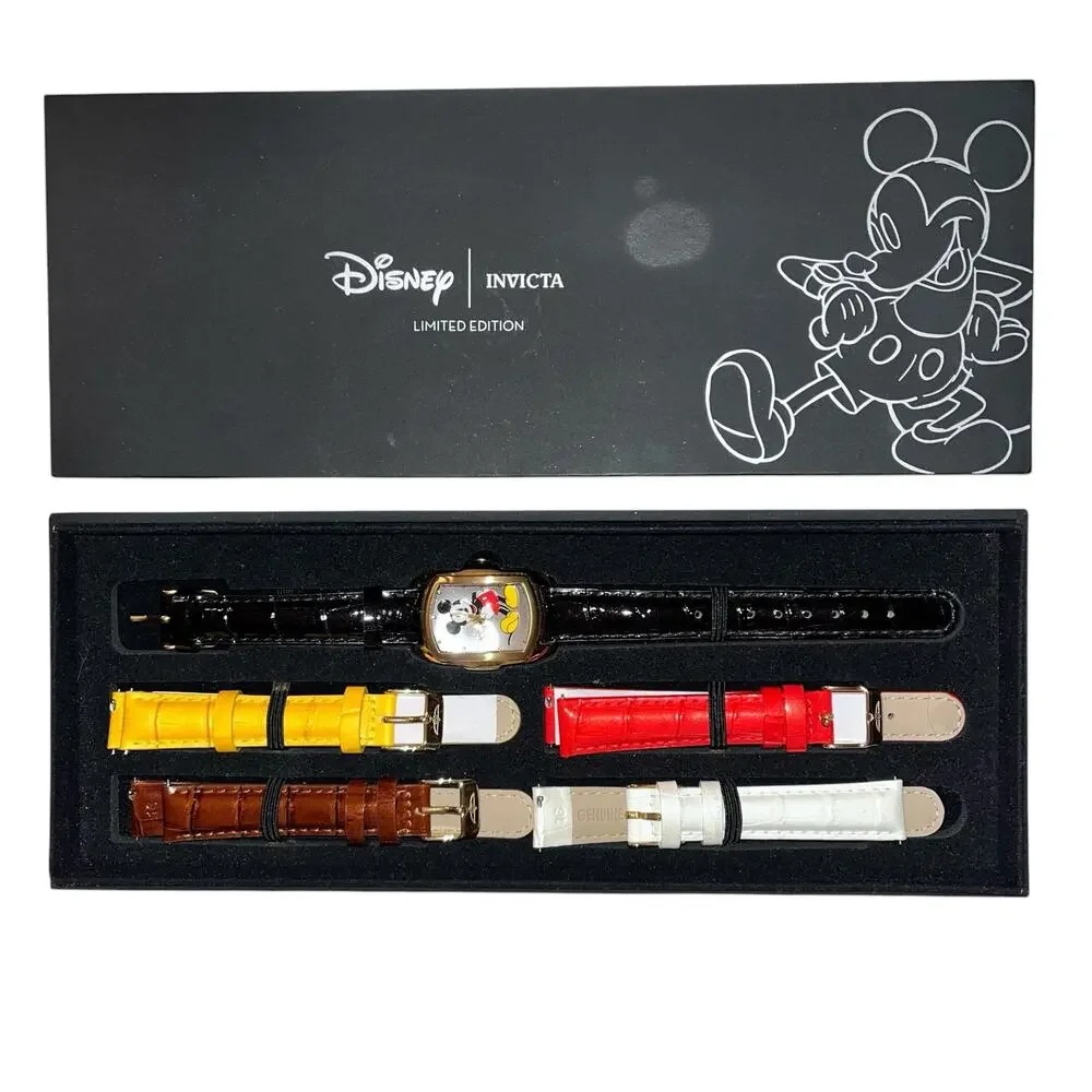 Disney x Invicta Limited Edition Mickey Mouse Watch Set /5 Interchangeable Bands - Picture 2 of 7